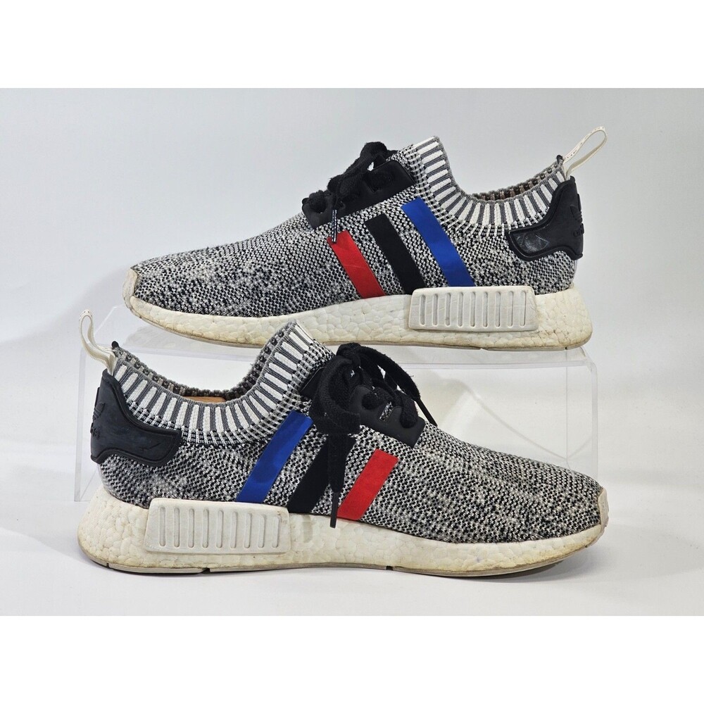 Adidas Mens 8.5 NMD R1 Tri-Color Stripes Primeknit Running Shoes‎ Sneakers EUC - Picture 5 of 11